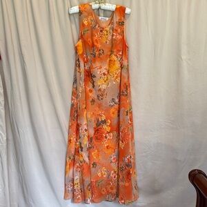 Serengeti Orange and Brown Floral Dress